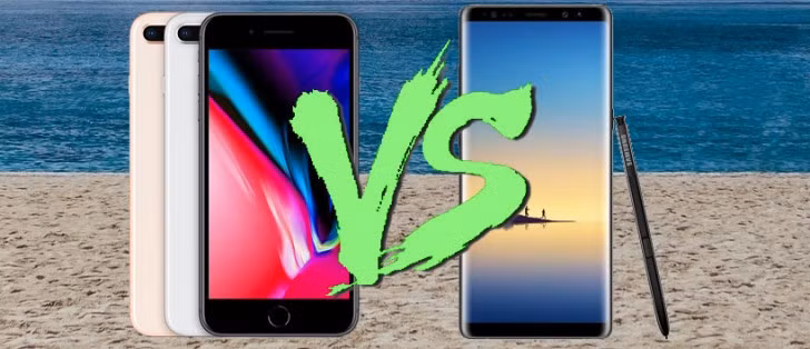 iPhone 8 Plus dua toc do Galaxy Note 8: gay can den phut chot