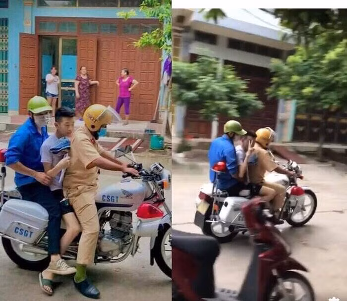 Theo đó, nam sinh này đã ngủ quên trước giờ thi, được cảnh sát giao thông cùng tình nguyện viên đến tận nhà phá cửa gọi dậy. Lúc đó, anh chàng ngay lập tức thu dọn đồ đạc, chỉ kịp mang theo chiếc quần dài mặc cho hợp quy chế thi.