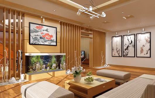 Bai tri phong khach dung phong thuy de tien vao nha chat ket