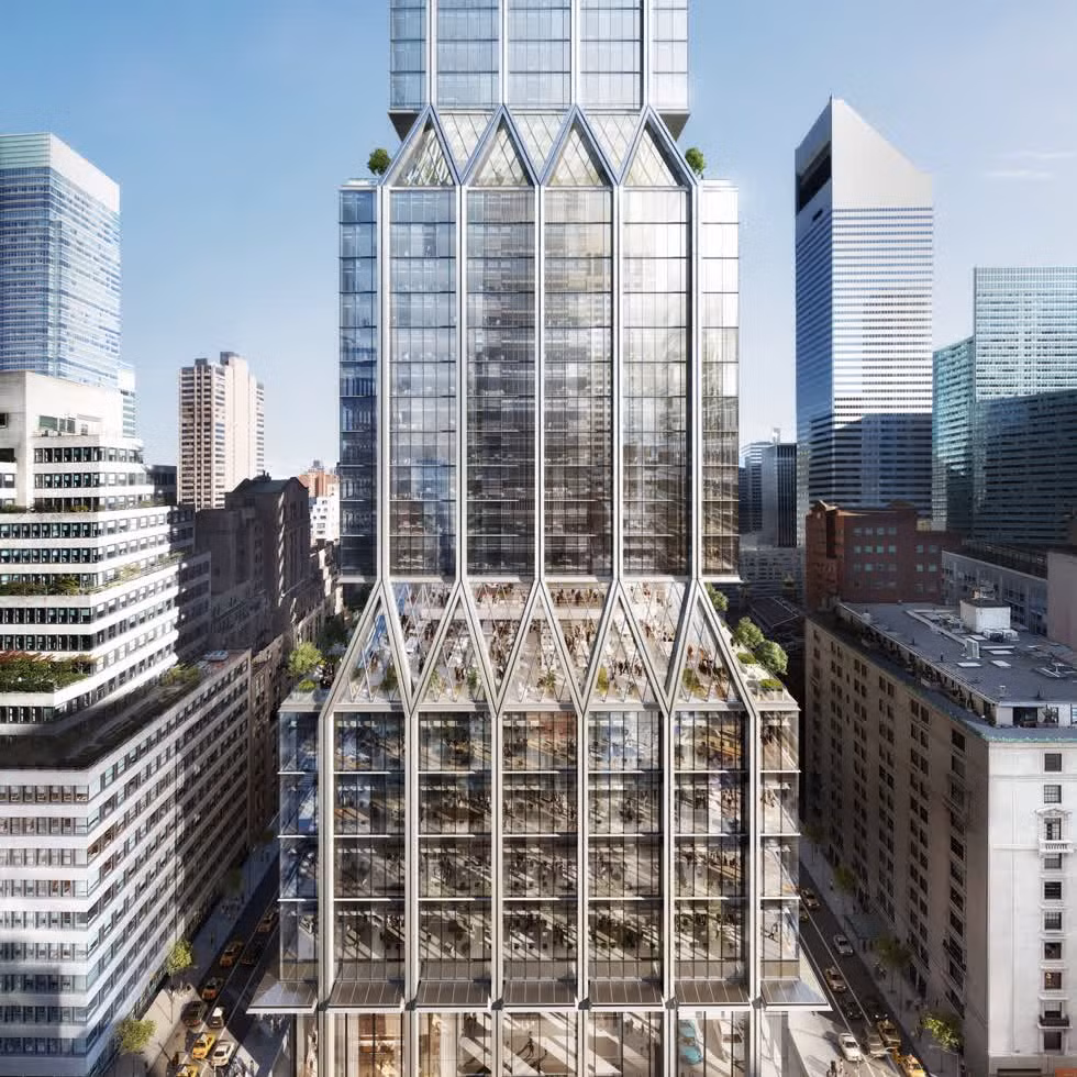 Tòa nhà 425 Park Avenue (Mỹ) được cho là sẽ "thiết lập các tiêu chuẩn mới cho thiết kế nơi làm việc". Tòa tháp văn phòng cao 41 tầng sẽ có cấu trúc bên ngoài tạo ra nội thất không có cột và kết hợp với các sân thượng được trồng hai chiều cao.