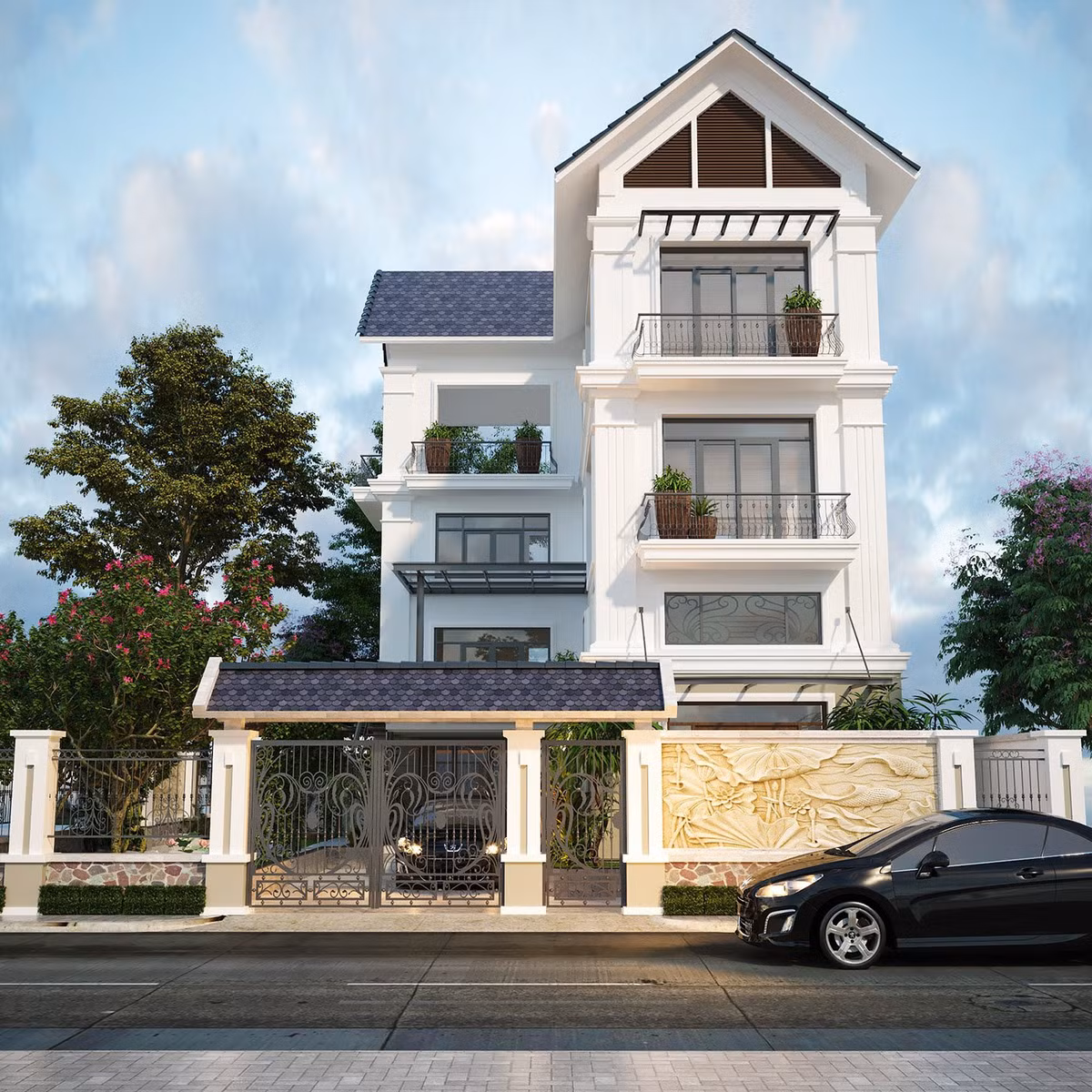 Mái thái cao, khối đua rộng, thiết kế đối xứng kết hợp với kiến trúc tân cổ điển là sự kết hợp hoàn hảo cả về kết cấu và tính thẩm mĩ chung căn biệt thự. Ảnh: Wedo. Video: Dân Sài thành ‘tiếc’ biệt thự Pháp bị phá dỡ. Nguồn: VTC14