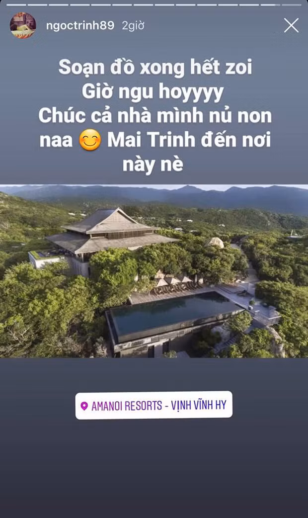 Được biết, địa điểm được cả hai lựa chọn thực hiện vlog này là một resort sang chảnh tại vịnh Vĩnh Hy - nơi được mệnh danh là 1 trong 4 vịnh đẹp nhất Việt Nam. Ảnh: Instagram.