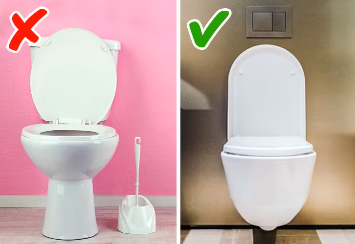 Bồn cầu rẻ tiền sau một thời gian ngắn sử dụng sẽ xuất hiện nhiều vấn đề như nút giật nước bị kẹt, mặt sơn trên nút bong tróc...Vì vậy, ngay từ đầu, hãy mua thiết bị tốt, nhờ thế bạn sẽ không phải thay mới vài năm sau đó.