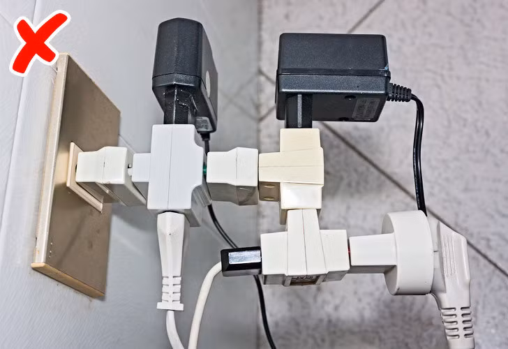 Nên trang bị các ổ cắm chất lượng tốt để tránh nguy cơ hỏa hoạn. Bạn cũng nên trang bị số lượng ổ cắm trong nhà ở nhiều vị trí để không phải chuẩn bị nhiều dây đấu nối hay các ổ rời. Nguồn ảnh: Brightside.