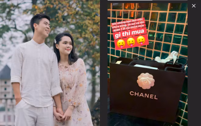 Một tuần sau hôn lễ cổ tích, Duy Mạnh khiến người hâm mộ không khỏi trầm trồ khi khi tặng Quỳnh Anh túi xách đắt tiền của Chanel.