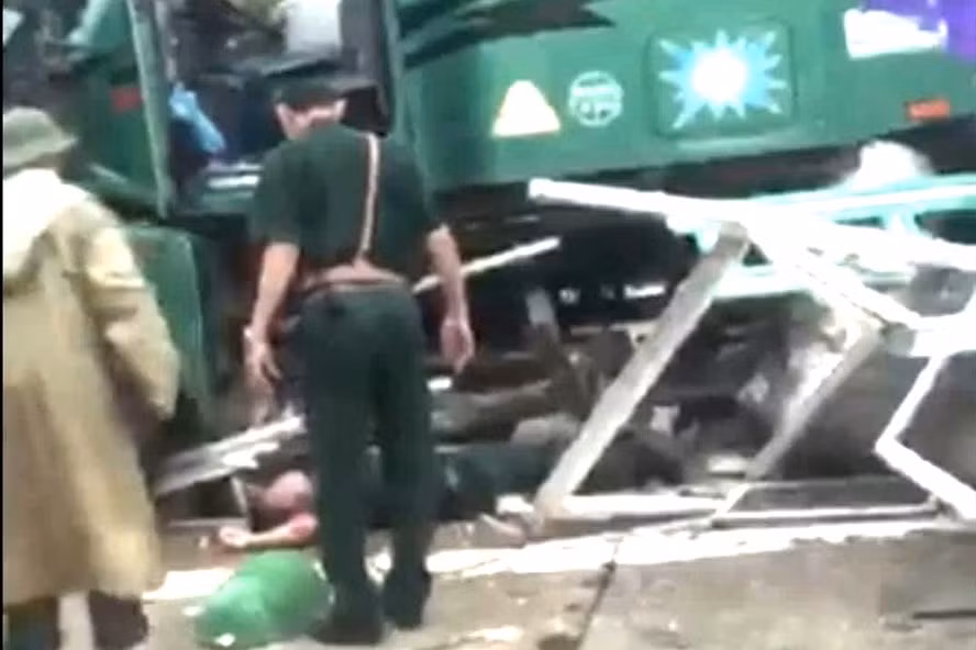 Hiện trường vụ tai nạn.