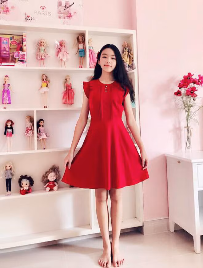 Thảo Linh có chiều cao vượt trội, cô bé được mọi người dự đoán sẽ trở thành hoa hậu trong tương lai.