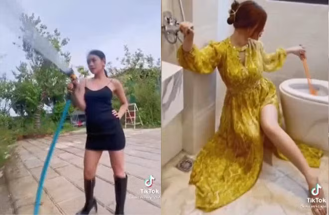 Trào lưu "biến hình" khi ở nhà bắt nguồn từ câu nói của người chồng "Sao ở nhà em lôi thôi quá vậy" được TikToker Jangmi chia sẻ.