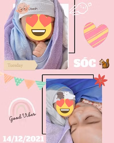 Và mới đây, cư dân mạng tiếp tục ngỡ ngàng khi hot girl 2k2 thông báo đã hạ sinh con thứ 2 thành công hôm 14/12 vừa qua. Ảnh: Tổng hợp