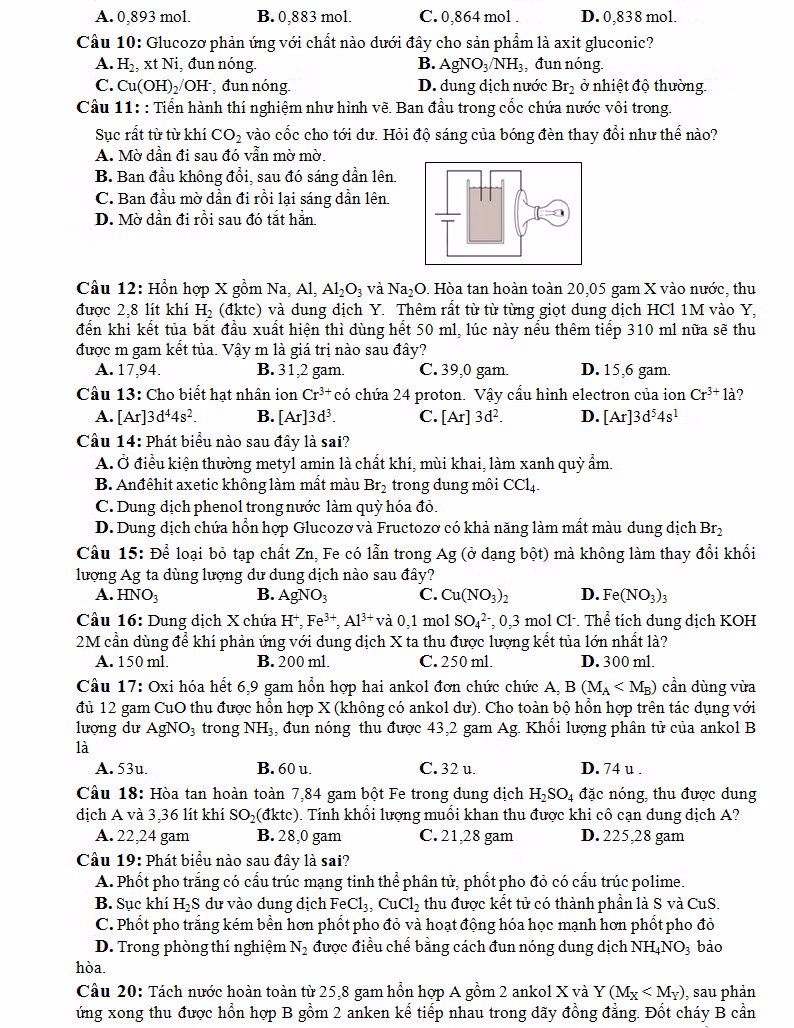 De thi thu THPT quoc gia 2015 mon Hoa THPT Luong The Vinh va dap an-Hinh-2