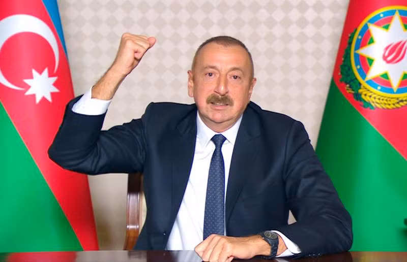 Vào ngày 20/10/2020, người đứng đầu nhà nước Azerbaijan - ông Ilham Aliyev đã có bài phát biểu trước người dân nhằm thông báo về quá trình diễn ra "hoạt động phản công" ở Nagorno-Karabakh.
