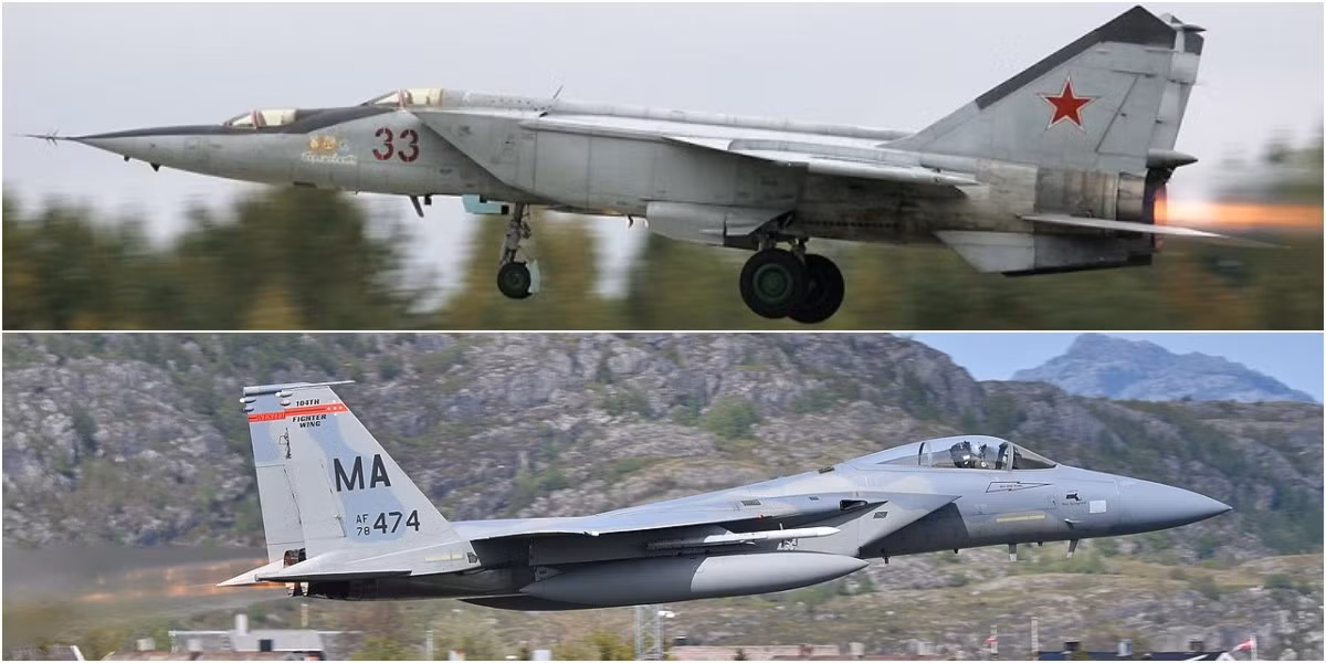 MiG-25 của Liên Xô được đưa vào trang bị từ năm 1970, trong khi F-15 của Mỹ là vào năm 1976. Theo đó F-15 có nhiều tham vọng hơn, bởi vì nó được tạo ra đặc biệt để chống lại MiG-25. Mặc dù hai máy bay là đối thủ của nhau nhưng thiết kế giữa chúng rất khác biệt.