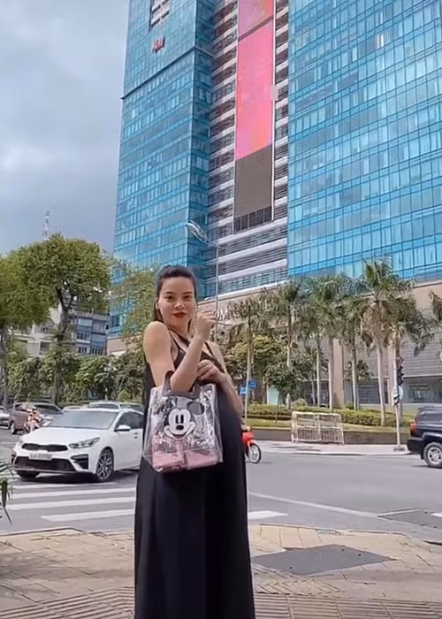 Ho Ngoc Ha lan dau khoe bung bau vuot mat