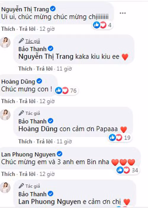 Nữ diễn viên gửi lời cảm ơn đến các đồng nghiệp, bậc tiền bối.