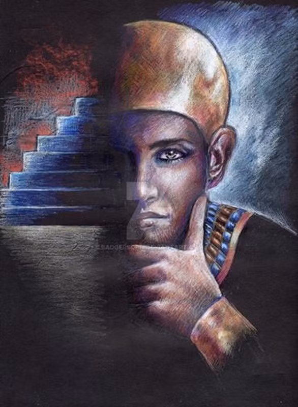 Khi được giao phụ trách xây dựng lăng mộ cho pharaoh Djoser, Imhotep đã thay đổi thiết kế. Ông cho người xếp chồng 6 mastabas lên nhau với kích thước giảm dần từ đáy lên tới đỉnh. Bằng bộ óc siêu việt và đôi bàn tay tài hoa, Imhotep đã thiết kế và xây dựng kim tự tháp Djoser hoàn hảo cao 62m, đứng sừng sững giữa đất trời suốt hơn 4.000 năm qua mà không bị sụp đổ.