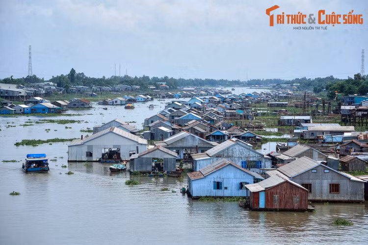 Làng nổi Châu Đốc, nơi có những căn nhà nổi và bè cá xếp cạnh nhau kéo dài hàng cây số dọc theo sông Hậu ở thành phố Châu Đốc. Đây là một điểm đến mang nét văn hóa đặc sắc của vùng sông nước Nam Bộ.