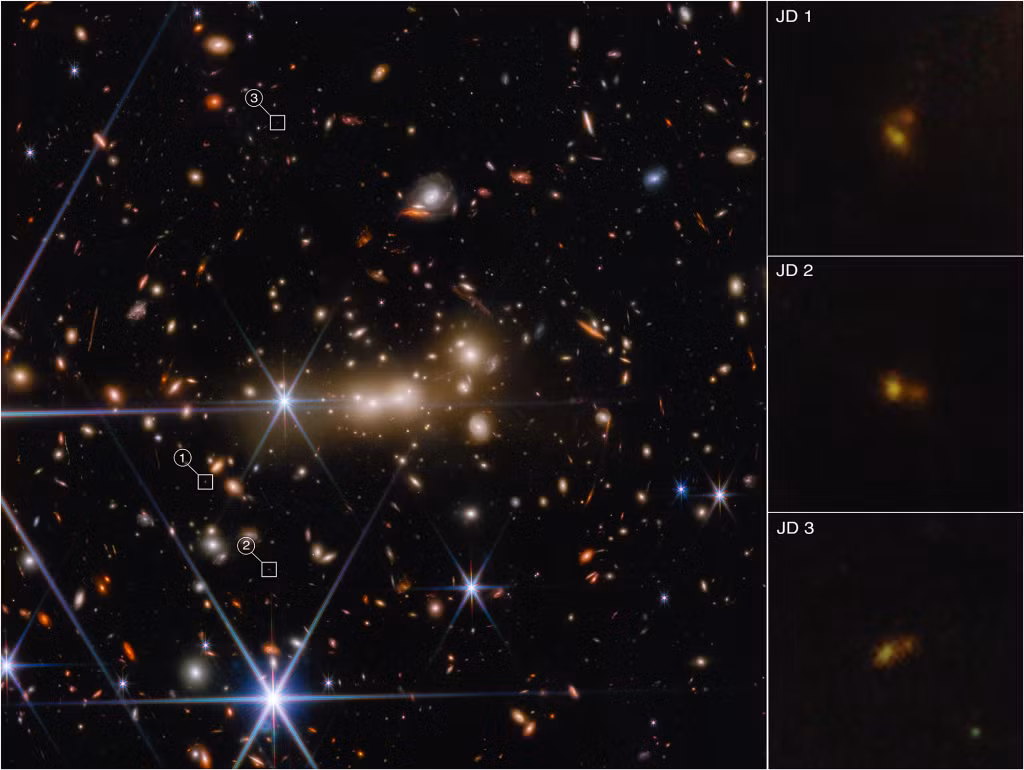 JD1 một thiên hà cỡ nhỏ so với toàn bộ thiên hà Milky Way chứa Trái Đất, nhưng vẫn là một " gã khổng lồ" đáng nể đối với hành tinh xanh.
