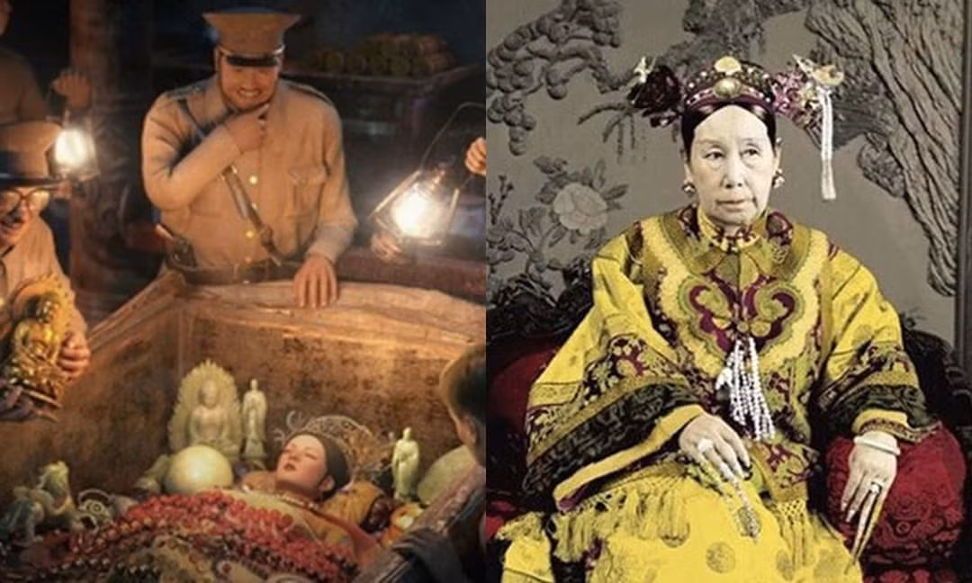 Khi trộm mộ Tôn Điện Anh mở quan tài của Từ Hi Thái hậu, họ phát hiện thi thể vẫn nguyên vẹn và bảo quản tốt. Điều này có thể do việc sử dụng các chất bảo quản hoặc phương pháp ướp xác trong lăng mộ của bà.