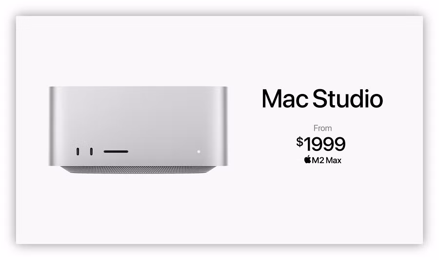 Tiếp đó là Mac Pro mới khởi điểm với chip M2 Ultra.