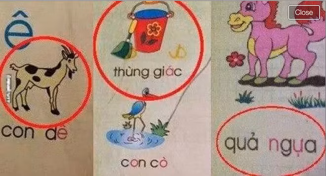 "Quả ngựa" và "Thùng giác"... có lẽ đây là 2 từ ghép mới được người viết sách nghĩ ra để "đổi mới" cách dạy học sinh. Những lỗi sai ngớ ngẩn như thế này khiến dư luận băn khoăn về khâu biên tập, duyệt xuất bản sách hiện nay.