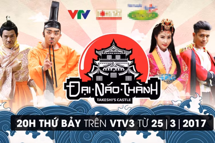 Một trong số những gameshow mà Trấn Thành đang tham gia là “Đại náo thành Takeshi” được phát sóng trên kênh VTV3. Trong gameshow này, Trấn Thành vào vai lãnh chúa Takeshi, tranh giành công chúa (Diễm My) với tướng quân Sharkito (Trương Thế Vinh). Ảnh: Thế giới điện ảnh