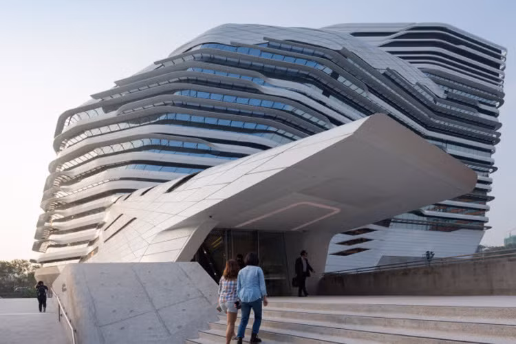 Kiến trúc hiện đại của trường đại học Bách khoa Hong Kong.