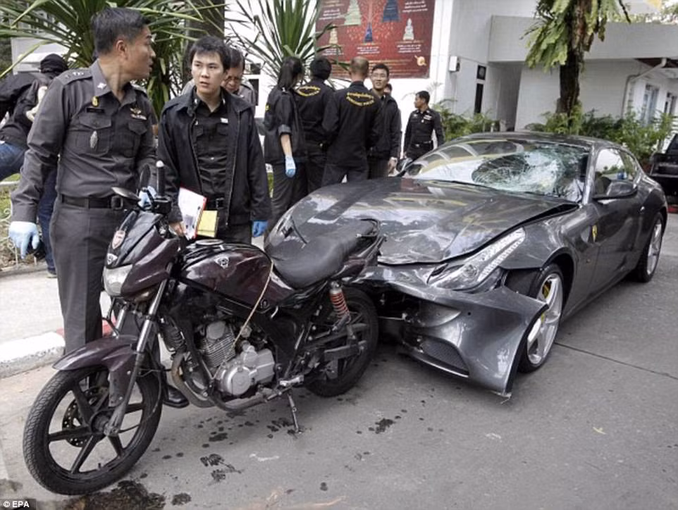 Trước đó, Bộ trưởng Tư pháp Thái Lan đã công bố truy tố Vorayuth Yoovidhya vì sử dụng ma túy và lái xe khinh suất gây chết người hồi năm 2012. Ảnh: EPA. 