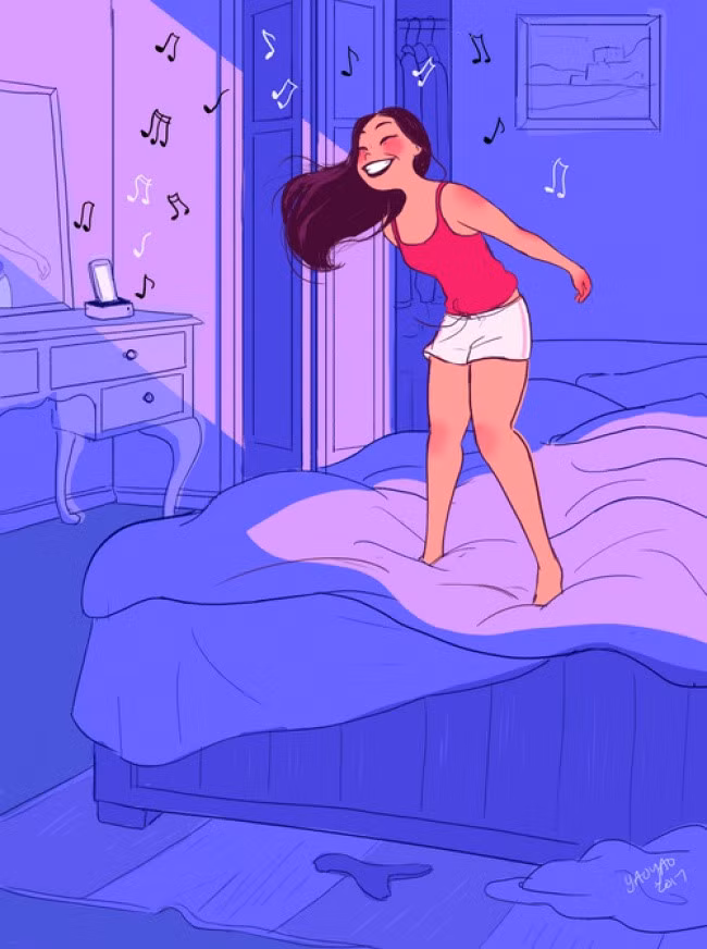 Thậm chí là hát mọi lúc, mọi nơi với tất cả thể loại nhạc. Không ai có thể đánh giá, phàn nàn hay chê cười bạn.