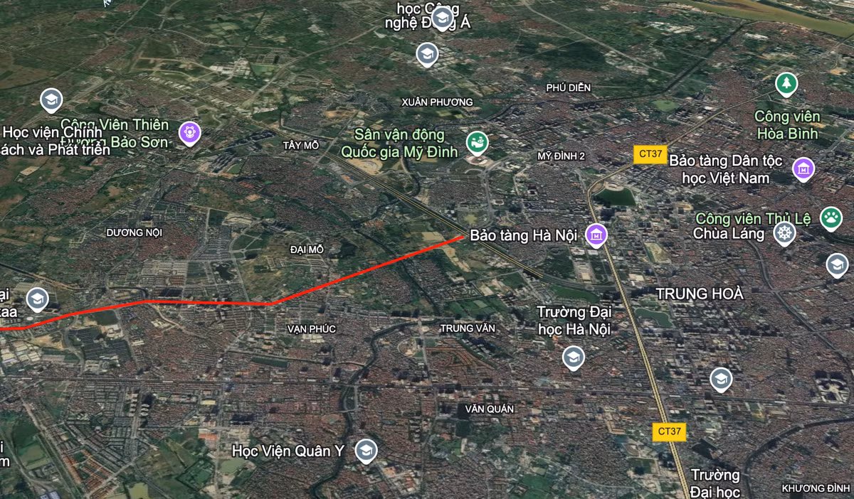 Dự án đường Lê Quang Đạo kéo dài dài 2,6km, tổng mức đầu tư gần 750 tỷ đồng.