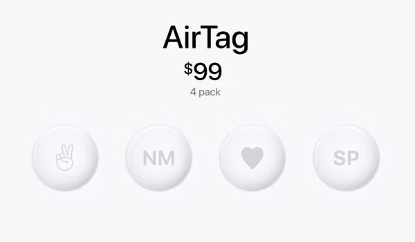 Mặc dù là một món phụ kiện định vị, nhưng AirTag sẽ không lưu lại vị trí cũng như lịch sử vị trí bên trong bản thân AirTag. Apple cho biết công ty sử dụng thuật toán mã hoá đầu cuối để truyền dữ liệu giữa AirTag và mạng lưới ứng dụng Find My.