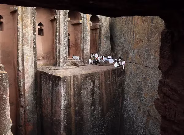 Vẻ đẹp độc đáo của Nhà thờ đá nổi tiếng ở Lalibela, vùng Amhara, Ethiopia.