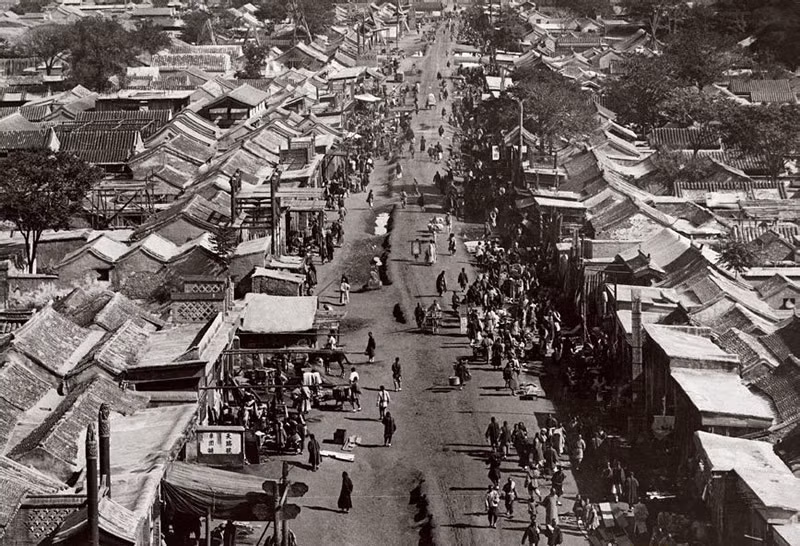 Quang cảnh đường phố Bắc Kinh thời Dân Quốc.