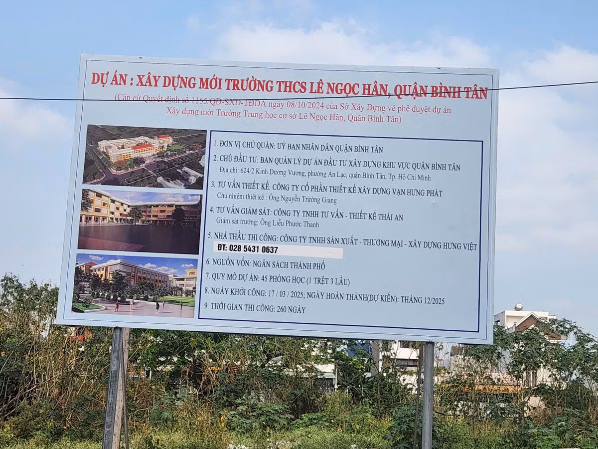 TP HCM: Cty Hung Viet 1 thang trung 2 goi thau xay truong hoc tai Binh Tan-Hinh-2