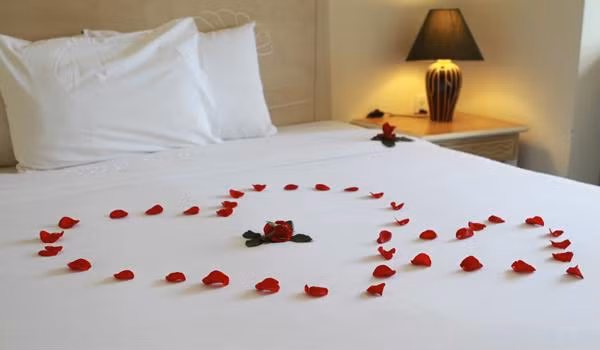 Hoa hồng được đặt trên giường sẽ khiến cho chiếc giường bỗng lộn xộn - Ảnh minh họa: Internet Hoa hồng được đặt trên giường sẽ khiến cho chiếc giường bỗng lộn xộn - Ảnh minh họa: Internet