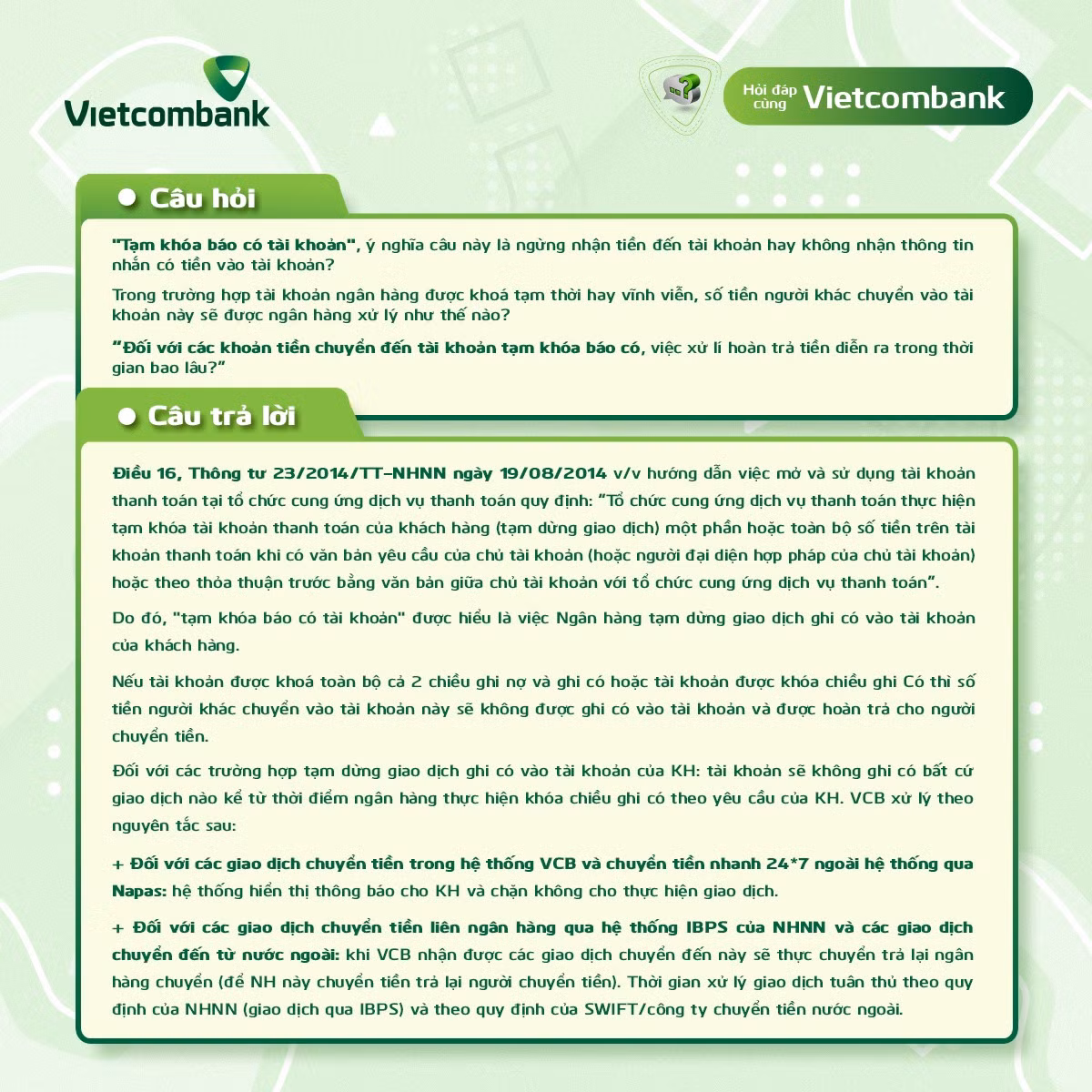 Vietcombank noi gi ve “Tam khoa bao co“ lien quan vu Thuy Tien sao ke?