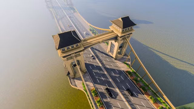 Trên cơ sở ba phương án kiến trúc cầu Trần Hưng Đạo do tư vấn đề xuất, Hội đồng đã tuyển chọn cầu mang phong cách cổ điển xứ Đông Dương. Ảnh: Công luận