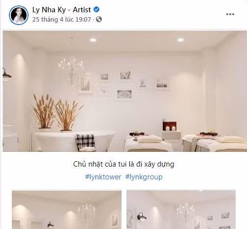 Mới đây, trên trang cá nhân, Lý Nhã Kỳ khoe bảng thiết kế nội thất của tòa nhà đang được xây dựng.