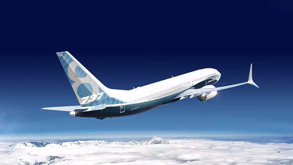 Boeing 737 Max ra mắt vào tháng 12/2015 và có chuyến bay đầu tiên vào tháng 1/2016. Các biến thể của dòng máy bay này là 737 Max 7, 737 Max 8, 737 Max 9, 737 Max 10, 737 Max 200. Ảnh: Boeing