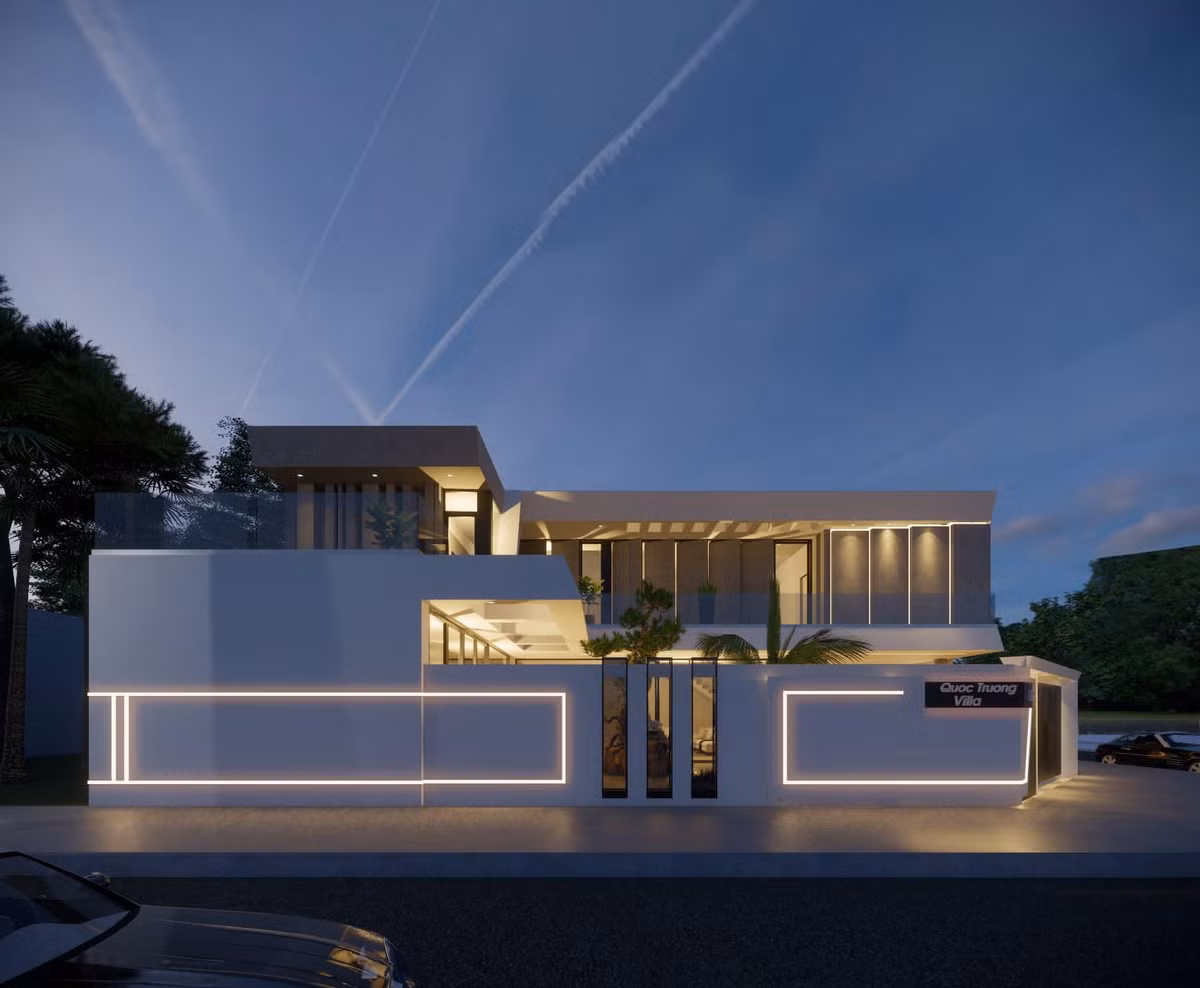 Biệt thự mới của Quốc Trường có diện tích gần 305 m2, nằm gần trung tâm TP.HCM. Ảnh: FBNV