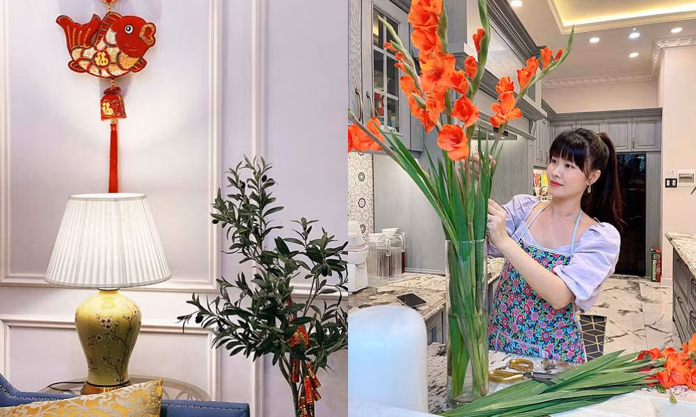 Là người Hà Nội sống tại TP.HCM, Thuỷ Anh chọn những loại hoa quen thuộc mang không khí miền Bắc.