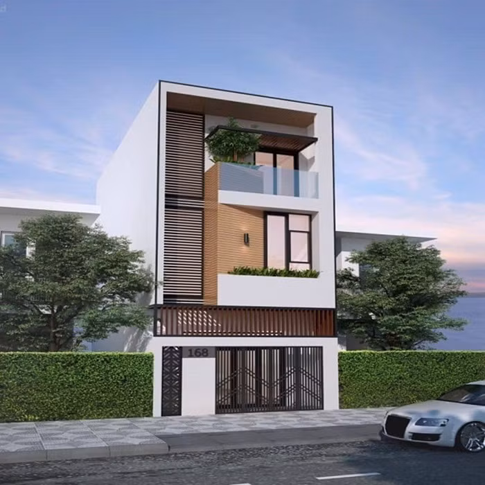 Nhà ống sử dụng gam màu trắng nhẹ nhàng, tinh tế được cho là sẽ phổ biến trong năm 2021. Ảnh: Internet