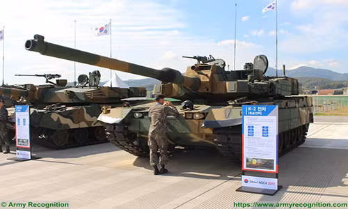 Xe tăng chiến đấu chủ lực K2 tại triển lãm quốc phòng ở Hàn Quốc. Ảnh: Army Recognition.