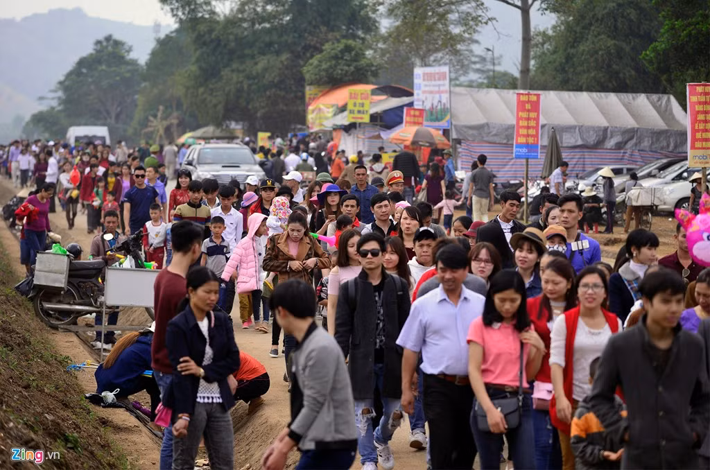 Một số người không di chuyển ra vào cổng chính để vào cánh đồng hoa hướng dương mà phá rào bằng dây thép gai và các thanh tre do ban tổ chức dựng.
