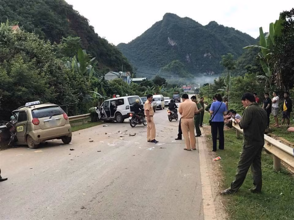 Hiện trường vụ tai nạn.