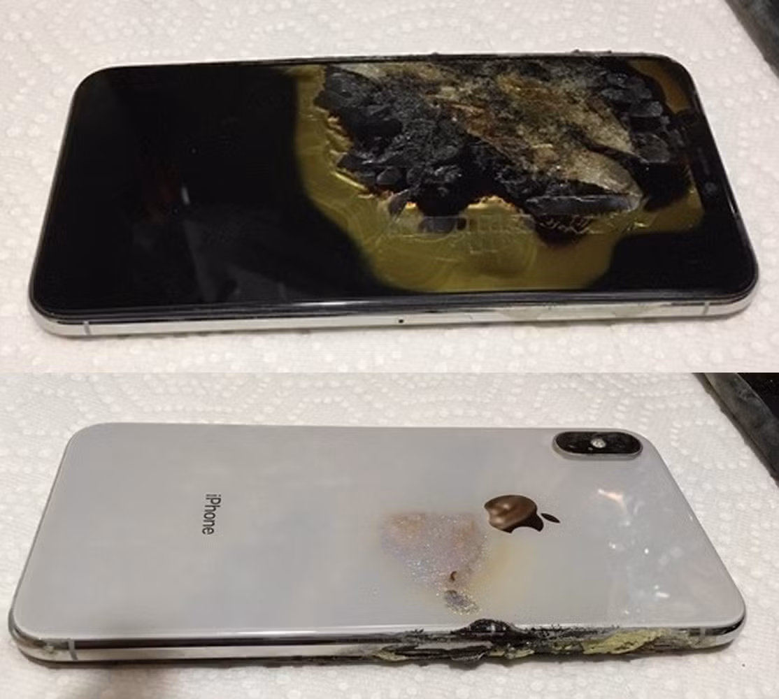 Thế hệ iPhone XS Max mới nhất của Apple cũng không thoát khỏi phốt cháy nổ. Hồi tháng 12/2018, chiếc smartphone của một người đàn ông ở bang Ohio, Mỹ đã đột ngột bốc cháy ngay trong túi. Khi đang ăn trưa, Josh Hillard giật mình ngửi thấy mùi khét và cảm thấy nóng ở phần đùi. Ngay khi bỏ ra, chiếc iPhone XS Max mới mua được 3 tháng lập tức xì khói màu vàng xanh. Dù đám cháy đã được dập tắt ngay lập tức, nhưng vụ tai nạn vẫn để lại một dấu cháy xém to trên quần, giày và tất của người đàn ông. Đại diện cửa hàng Apple Store đã đồng ý đổi cho Josh một chiếc iPhone mới khác, tuy nhiên do quá sợ sẽ bị cháy nổ, người đàn ông đã từ chối lời đề nghị.