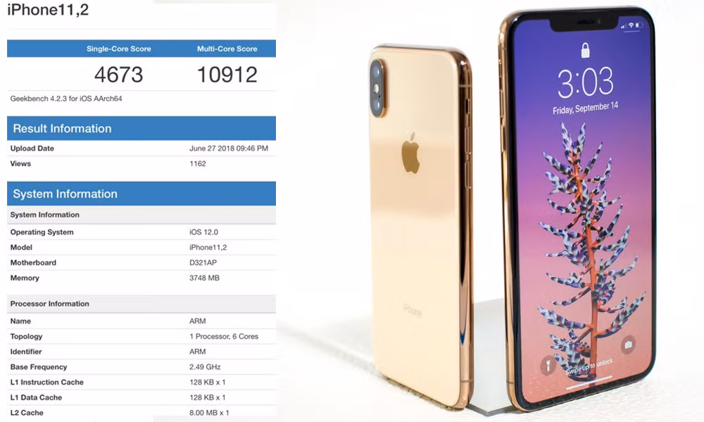 Trong các thử nghiệm tương tự của Geekbench, iPhone XS Max đã đạt 4.798 điểm đơn nhân và 11.216 điểm đa nhân, đánh bại hoàn toàn chiếc Galaxy Note 10+ chưa ra mắt của Samsung. 