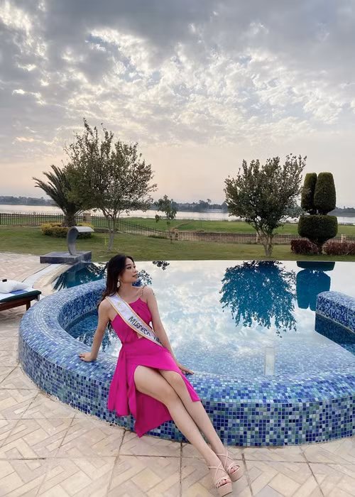 Hoài Phương "mang chuông đi đánh xứ người" sau khi đoạt danh hiệu á hậu 3 Miss Eco Vietnam 2022 - Hoa hậu Môi trường Việt Nam 2022. Ảnh: Tiền Phong
