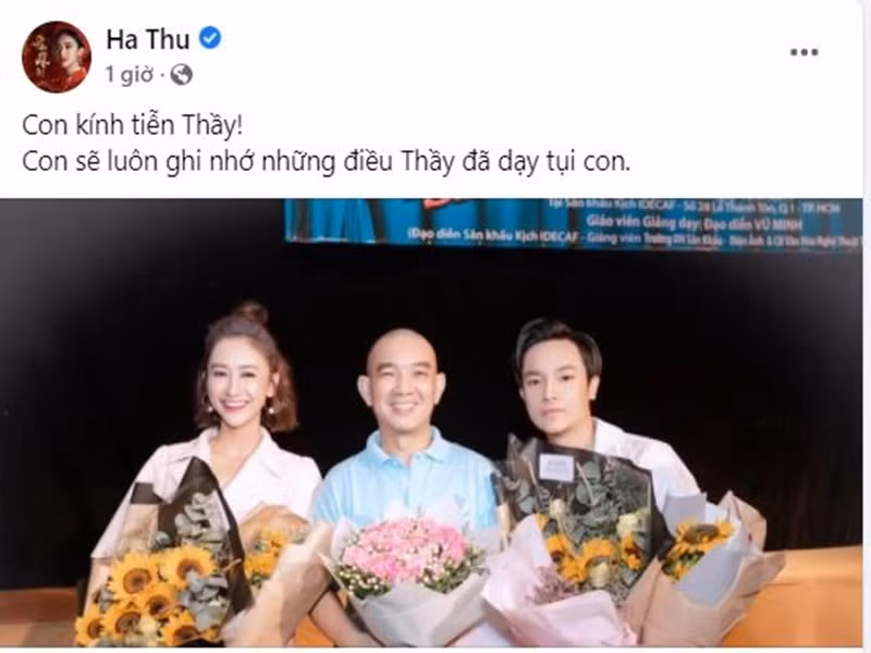 Á hậu Hà Thu bày tỏ, cô luôn ghi nhớ những điều đạo diễn Vũ Minh đã dạy.
