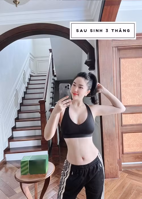 Sau khi sinh con, Bảo Thy nhanh chóng lấy lại vóc dáng thon gọn.