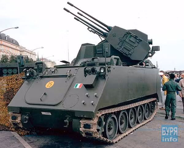 Nền công nghiệp quốc phòng Italy cũng góp mặt một thành viên trong 10 hệ thống pháo phòng không tốt nhất hiện nay với pháo SIDAM25. Nguồn ảnh: Armorama